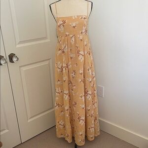 Abercrombie & Fitch Floral Mustard Maxi Dress
